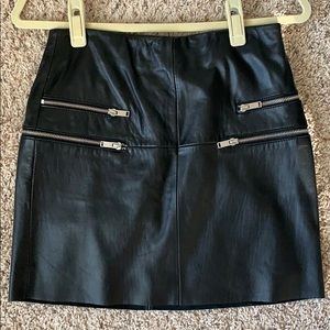 Zara faux leather mini skirt